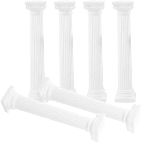 BESPORTBLE 6pcs White Roman Pillar Sculpture Home Decor DIY