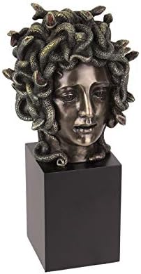 Veronese Design Medusa Head Statue on Plinth