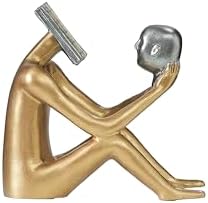 Abstract Man with Book Head Sculpture Modern Home Decor