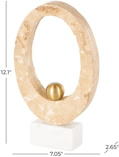 Deco 79 Marble Abstract Decorative Sculpture