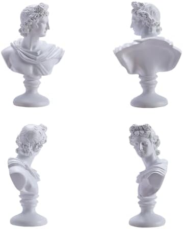 Greek David Head Bust Statue Sculpture Home Decor White