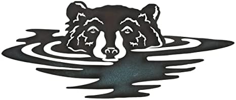Lake Bear Metal Wall Sculpture by BLACK FOREST DECOR
