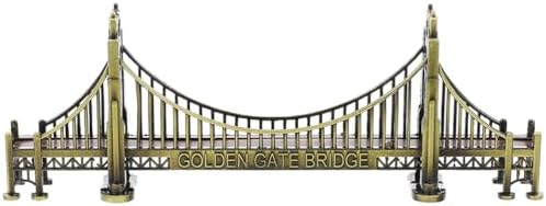VOSAREA Golden Gate Bridge Statue 24CM Metal Decor