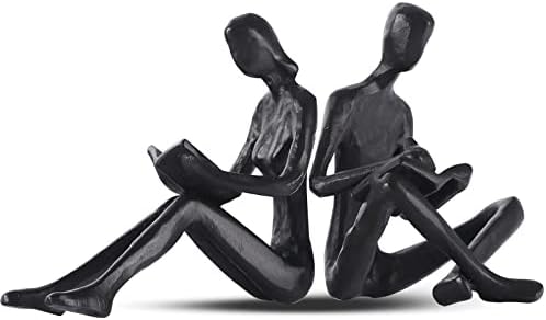 GAOSHENG Small Iron Bookend Abstract Thinker Statue Home Decor