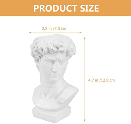 Greek David Bust Statue Resin Head Vase Office Decor
