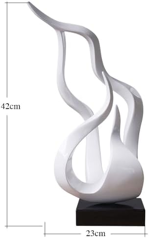 Abstract Flame Sculpture Modern Art Table Centerpiece Statue 165 Inch