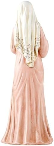 Michael Adams Hand-Sculpted Catholic Madonna of the Rose Statue