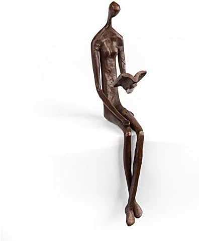 Danya B ZD8354 Bronze Sculpture of Woman Reading Book