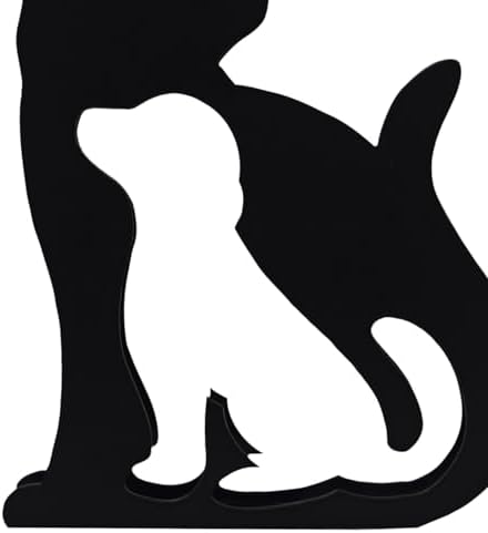 Minimalist Metal Dog Sculpture for Wall Decoration