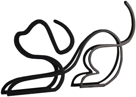 Minimalist Metal Sculpture Wall Art for Dog Lovers