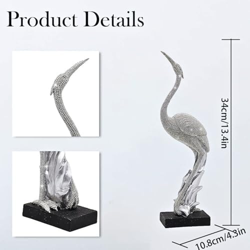 Modern Abstract Heron Crane Statue Resin