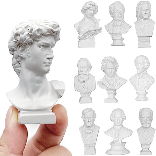 10PCS Mini Musicians Bust Statue Decor Figurine