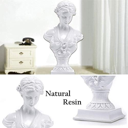 Lependor Classic Greek Venus de Milo Bust Statue 12 Inch White