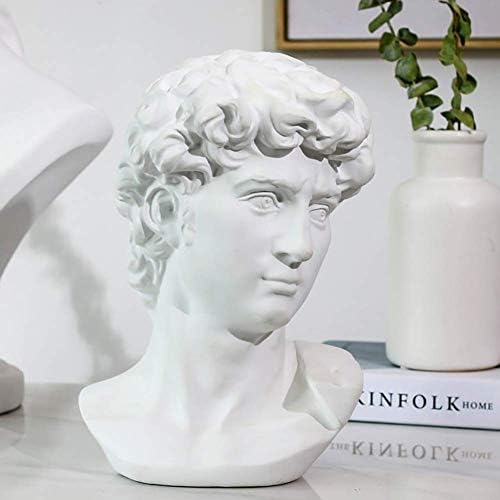 YRHH Mini Head Statue Resin Sculpture 15cm