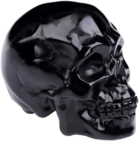 2 Inch Black Obsidian Crystal Skull Statue Spiritual Decor