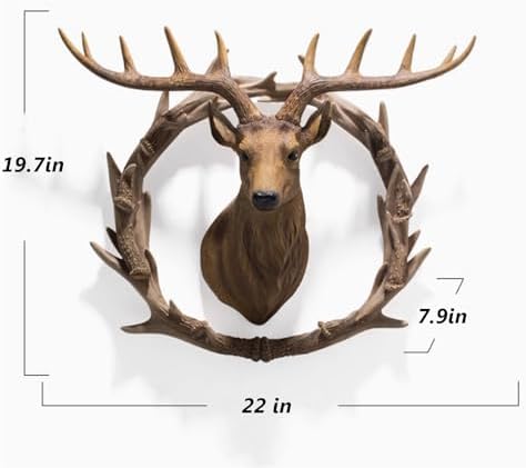 GDSPD Deer Head Wall Decor Sculpture