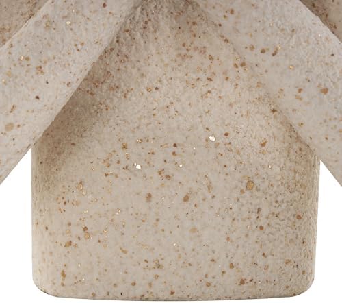 Deco 79 Polystone Figurine with Clear Glass Ball and Gold Speckles