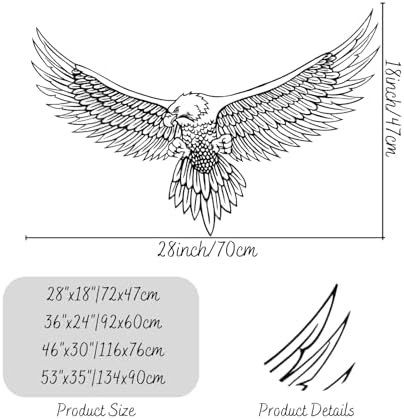 Cadeali Metal Eagle Wall Art Decor Sculpture