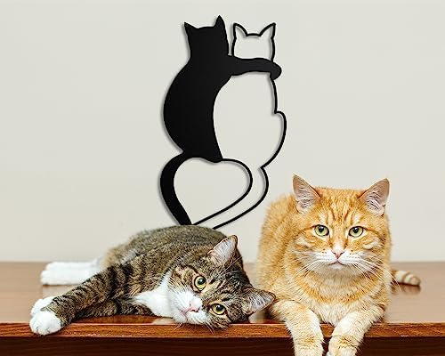Kas Home 2pc Iron Cat Wall Art Sculpture