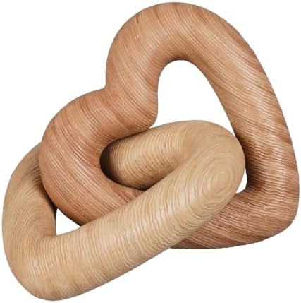 Guichifun Modern Farmhouse Heart Sculpture Decor