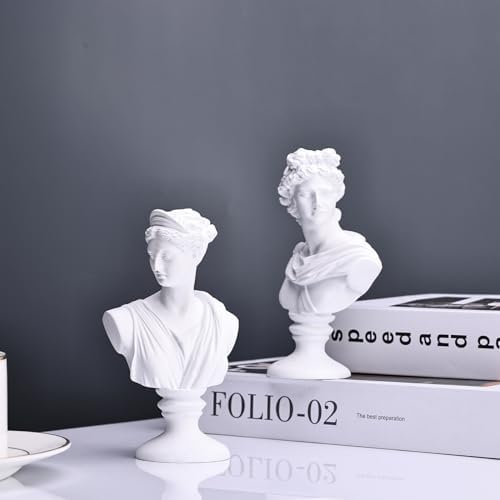 Apollo Bust Statue 6 Inch White Greek Mythology Sculpture