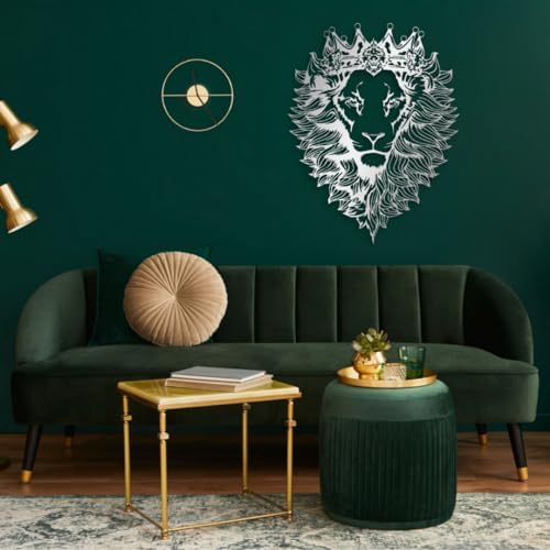 Cadeali Metal Lion Wall Art Decor 39x50 Inches