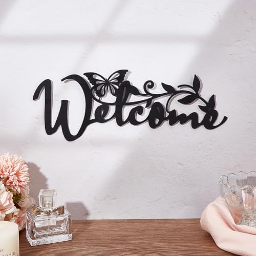 Nbeads Welcome Metal Wall Art Decor 115x30cm