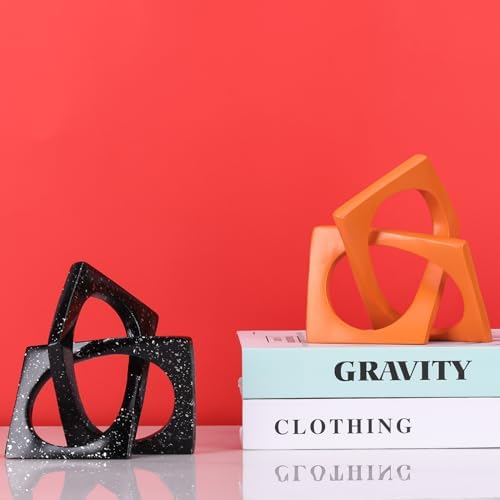 Modern Geometric White Knot Sculpture Statue Decor