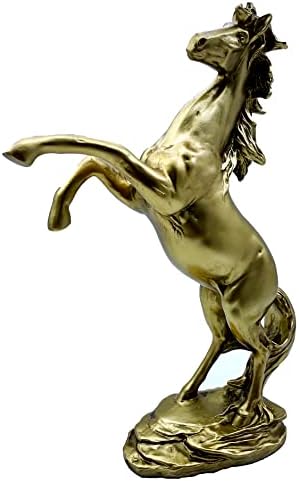 FUNSXBUG Gold Horse Statue Figurines - Resin Sculpture