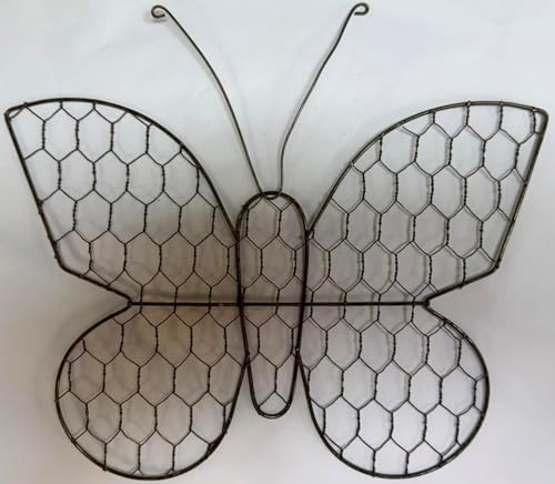 Rustic Chicken Wire Butterfly Wall Decor 2 Pack Set