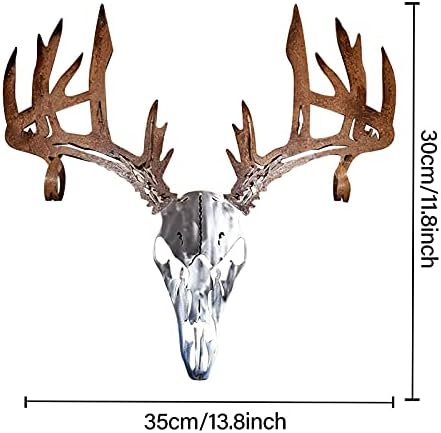 3D Metal Wall Art Deer Bucks Head - Rustic Decor Sticker