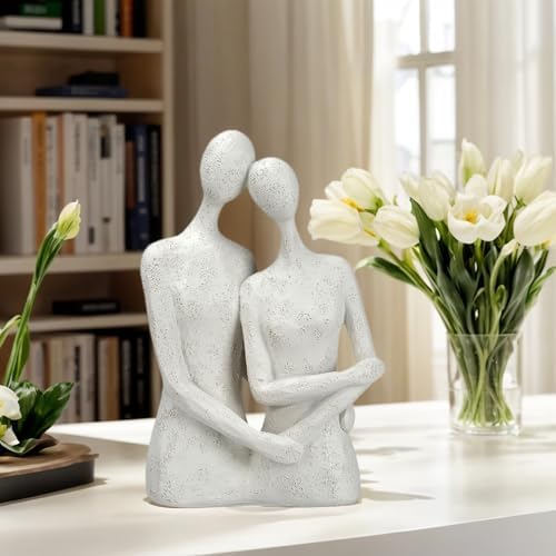 Abstract Hugging Couple Statue for Home Decor
