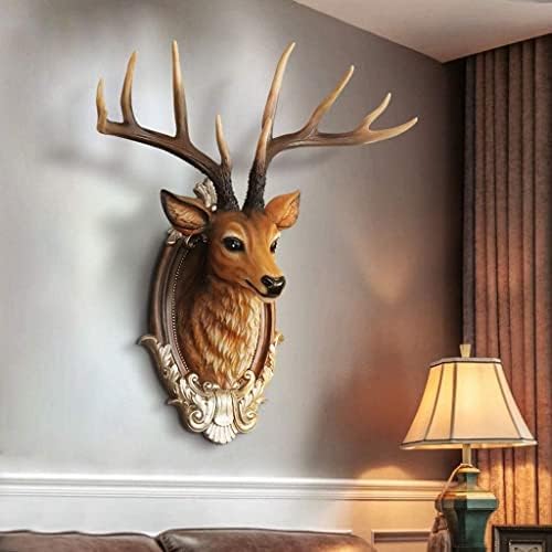REMYS Artificial Deer Head Wall Decor Sculpture