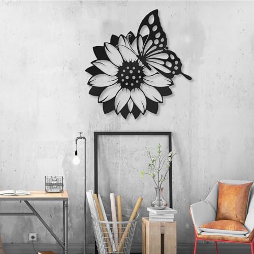 Sunflower Farmhouse Metal Wall Art - Style A