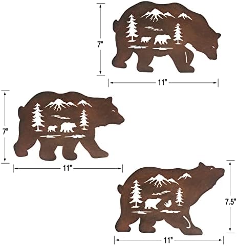 WAIU Wall Hanging Forest Bear Decoration Set of 3