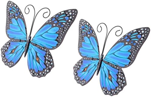 Operitacx Iron Butterfly Wall Art 2pcs Decor