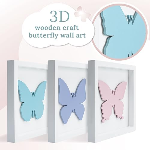 TideAndTales 3D Butterfly Wall Decor Set of 3