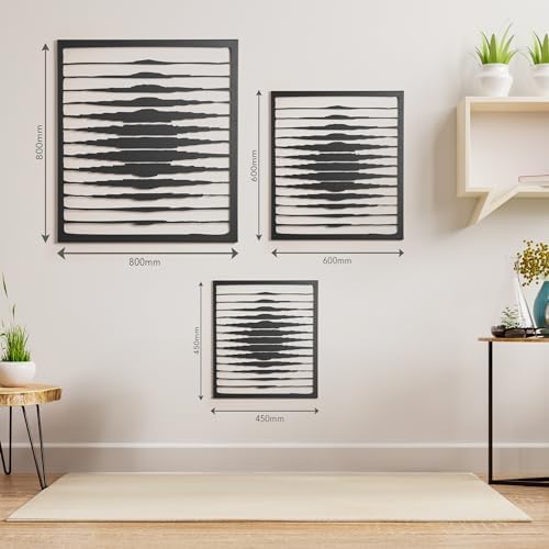NEODECO Sun Lights Out Metal Wall Art - Black Small