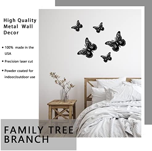Moxweyeni 5 Pcs Black Butterfly Wall Decor