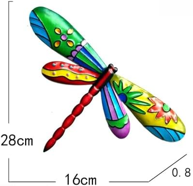 GENHAOTHREE 4 Pack Large Metal Dragonfly Wall Art