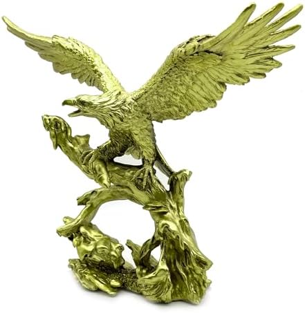 132 Inch Gold Bald Eagle Statue Resin Sculpture