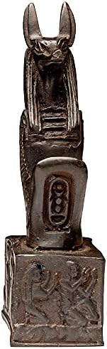 Egyptian Imports Anubis Kneeling Statue Black 5 Inch