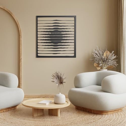 NEODECO Sun Lights Out Metal Wall Art - Black Small