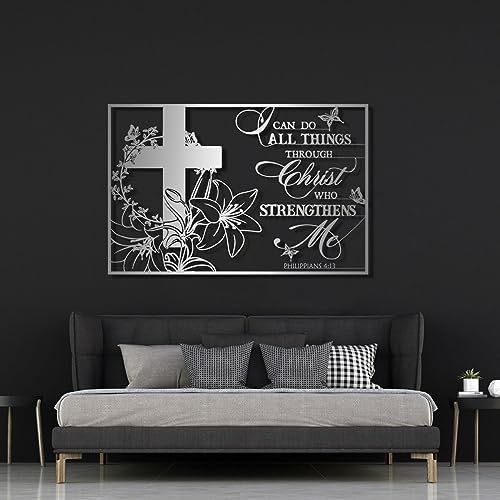 Christian Butterfly Metal Wall Art 40x26 Inches