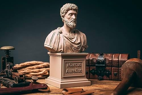 Stoic Store UK Marcus Aurelius Statue Bust - 8 Inches Resin Sculpture