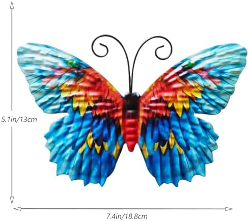 4-Pack Vibrant Metal Butterfly Wall Decor