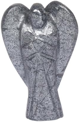 REAL-GEMS 200 Ct Natural Black Tourmaline Angel Statue Figurine