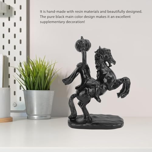 Headless Horseman Statue 22cm Black Halloween Decor
