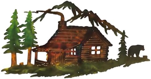MorningRo Cabin Bear Wall Art Sculpture - 1378 x 7 Inch