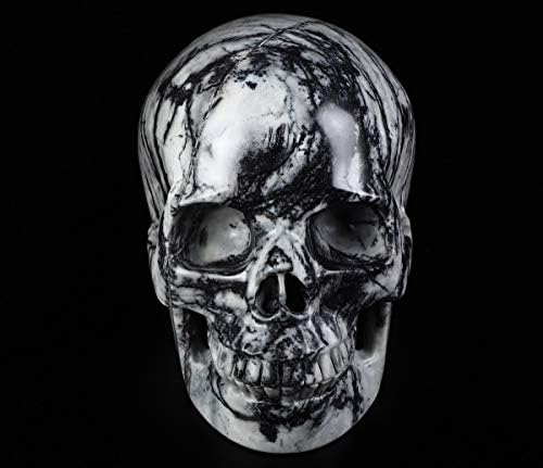 Skullis 5 Inch Black Picasso Crystal Skull Statue